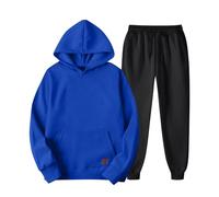 Pantalon Jogging de Luxe Large Ensemble Jogging Polaire Homme À Capuche Bas de Survetement Sweat a Capuche Hiver de Sport Pantalon de Sport Homme Men's Hoodies & Sweatshirts Bleu Royal M
