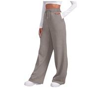 Pantalon Jogging Femme Coton Couleur Unie Ample Pantalon Chic Élastique Taille Haute Pantalon Training Sport Yoga Fitness Pantalon de Survêtement 2025 Pas Cher