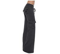 Pantalon Jogging Femme Coton Tailleurs-Pantalons Taille Haute Velours Jupe Jeans Combi Elastique De Oversize Ski Short en Jean Bas Gris Yoga Large Hiver