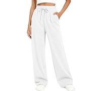 Pantalon Jogging Femme en Coton De Sport Chic éLastique Taille Haute avec Poches Droit à Coupe Large Training DéContracté Baggy Pilates Leger Pantalons Sweatpants SurvêTement Pants Automne Hiver
