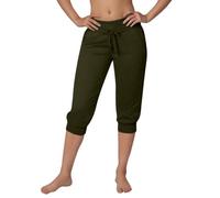 Pantalon Jogging Femme Large Short de Sport féminin décontracté Tendance pour Un Style Quotidien Confortable et élégant en Toute simplicité (Green, S)