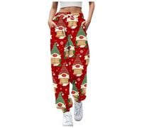 Pantalon Jogging Femme,Pantalon décontracté féminin Polyvalent-Confort Contemporain pour Sorties et Loisirs Style Tendance sans compromis (Red, XL)