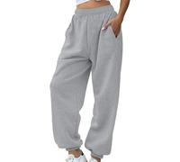 Pantalon Jogging Femmes Taille Elastique De Survêtement avec Poche Elastique Décontracté Pantalon Uni-Couleur avec Bas Cintré Ample Chaude Pants pour La Golf Camping Voyages