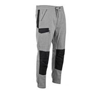 Pantalon jogging molleton élastique CRYPTO - Gris chiné / Noir - LMA - 1782