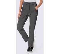 Pantalon jogpant qualité jersey très confortable - Creation L - noir-couleur argent à motifs NOIR-COULEUR ARGENT À MOTIFS 54