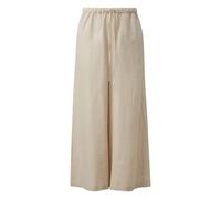 Pantalon jupe-culotte large en lin mélangé avec taille élastique femme COMMA Beige 34