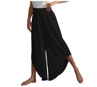 Pantalon Jupe Femme Décontractée Longue Taille Elastique Chic Large Jupe Culotte Été Léger Fluide Pantalon Ample Pantalons pour Yoga & Sport