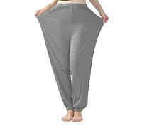 Pantalon Jupe Femmes Extensible Grande Taille Pantalon Couleur Unie Pantalon décontracté Ample Baggy avec Poches pour Yoga Danse Sport Homewear Pantalon Jean Taille Haute Slim Chic