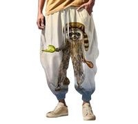 Pantalon Kimono Japonais Traditionnel pour Homme D'Été Ample Baggy Sarouel 3/4 Style Japonais Taille Elastique Couleur Unie Décontracté Pantalon Asiatique Vêtement Confortable Qualité Excellente
