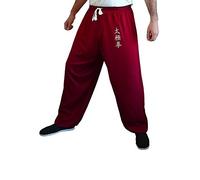 Pantalon Kung Fu Style Tai Chi et Wing Chun Pantalon Homme Femme Ample et Agréable en Viscose (TJ Bordeaux, Taille M)