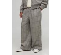 Pantalon large à carreaux homme - gris - 30, gris