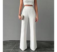 Pantalon Large À Couture Exposée Coupe Large Pour Femmes L,M,S,XLÉtoffe