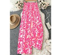 Pantalon large à imprimé tout-sur-tout rétro grande taille pour la Saint-Valentin, coupe régulière, pantalon casual, été, rave, vacances de printemps, bohème 0XL,1XL,2XL,3XL,4XLTissu tissé