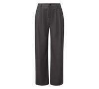 Pantalon large à plis à taille mi-haute femme QS Gris 42