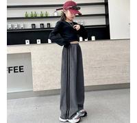 Pantalon large à rayures blocs de couleurs polyvalent et décontracté pour préadolescentes 8Y,9Y,10Y,14Y,11Y,12YRayéÉtoffe