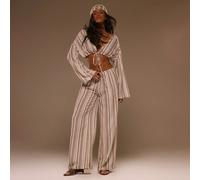 Pantalon large à taille basse rayé tissé, printemps été, vacances, plage, élégant, festival d'Ibiza, vacances, tajine L,M,S,XL,XSRayéTissu tissé