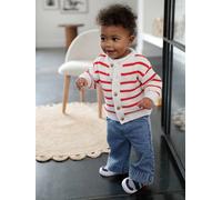 Pantalon large bébé fille denim léger ceinture imprimée double stone 9M(71CM)