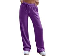 Pantalon Large Droit Ample Taille Mi-Hop Femme Hip-Hop