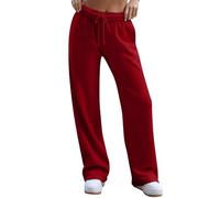 Pantalon Large Droit Ample Taille Mi-Hop Femme Hip-Hop