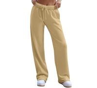 Pantalon Large Droit Ample Taille Mi-Hop Femme Hip-Hop