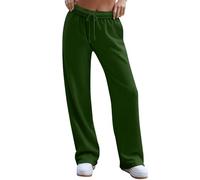 Pantalon Large Droit Ample Taille Mi-Hop Femme Hip-Hop