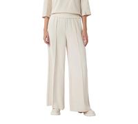 Pantalon large en crêpe fluide à plis et taille élastique femme COMMA Beige 38