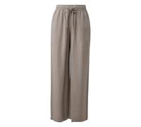 Pantalon large en lin mélangé à taille élastique femme QS Gris 32