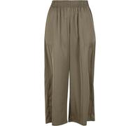 Pantalon large en satin femme Urban Classics Vert XS