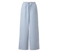 Pantalon large en seersucker léger à rayures femme QS Bleu 40