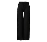 Pantalon large en tissu structurÃ© Ã taille Ã©lastique femme QS Noir 42