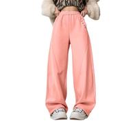 Pantalon Large Femme en Hiver avec Broderie Numérique, Sportswear Femme, Taille Élastique Cordon pour Loisir & Sport, S-XXL (M)