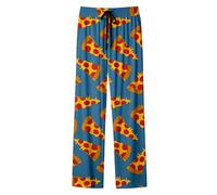 Pantalon Large Femme Fluide Ete, Pantalon décontracté à imprimé intégral, Taille élastique Tendance, Coupe Confortable, Jambes Larges et fluides, idéal au Quotidien