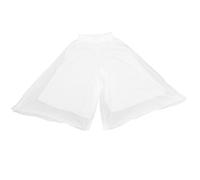 Pantalon Large Femme Grosse Taille en Coton et Lin à Taille Élastique | Blanc, Coupe Ample Longue, Style Simple, Usage Yoga, Toucher Doux et Respirant