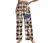 Pantalon Large Femme Juste Une Fille Qui Aime Les Livres Pantalon de Pyjama Amoureux des Livres pour Femmes Fille Amoureuse de la Lecture Vêtements Nuit(Black,L)