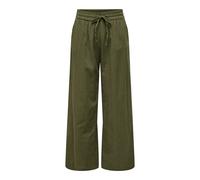 Only Pantalon ONLTIZANA ample en coton pour femme olive Taille 34