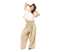 Pantalon Large Fluide Mixte Coton Sable Valoran Taille unique