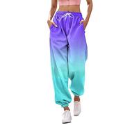 Pantalon Large Fluide pour Femmes,Plage Sport Yoga Décontracté Urban Léger et Respirant Grande Taille Utilitaire De Travail L’Extérieur Camping