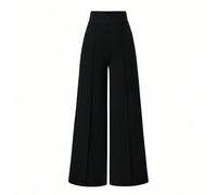 Pantalon large grande taille, à la mode et polyvalent, idéal pour les trajets domicile-travail et le bureau 0XL,1XL,2XL,3XL,4XLUnicoloreTissu tissé