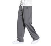 Pantalon Large Homme Droit- Pantalon Taille Elastique Décontracté Imprimé Grande Taille Palazzo Chic Coupe Ample Streetwear Confortable Passe-Partout De Tous Les Jours Sortir Sport Pants