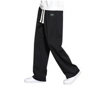 Pantalon Large Homme Droit- Pantalon Taille Elastique Décontracté Imprimé Grande Taille Palazzo Chic Coupe Ample Streetwear Confortable Passe-Partout De Tous Les Jours Sortir Sport Pants