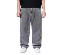 Pantalon Large Homme Grande Taille- Pantalon Jeans Coupe Droite,Pantalon Baggy Homme Zippé Denim Pantalons De Mode Tendance Chic Streetwear Classique Basic Loisirs Ample Pants Jean