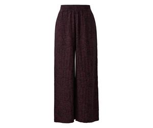 Pantalon large imprimÃ© en viscose mÃ©langÃ©e fluide femme QS Rouge 32