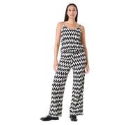 Pantalon large imprimé femme Garcia Noir S