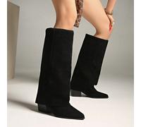Pantalon large kaki, bottes tubes pour femmes, nouvelle collection été 2024, bottes hautes à bout pointu et tige droite, bottes western de cow-boy CN35,CN36,CN37,CN38,CN39,CN40,CN41,CN42UnicoloreÉtoff