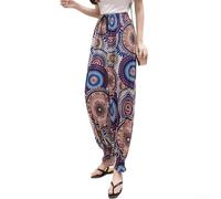 Pantalon large longueur cheville pour femme avec ouverture poutre, style bloomer fin et ample avec tissu anti-moustiques pour un usage quotidien (A)