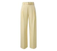 Pantalon large plissÃ© en sergÃ© Ã ceinture femme QS Jaune 42