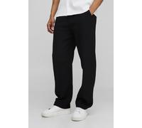 Pantalon large plissé à taille élastiquée homme - noir - M, noir