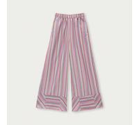 Pantalon large rayé aux tons multicolores doux, doté d'une taille élastique haute pour un ajustement confortable. Conçu avec une silhouette fluide et un détail subtil à l'ourlet, il est léger et respi