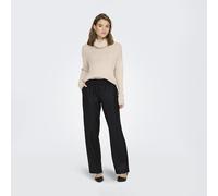 Pantalon Large Taille Élastique Simili Cuir Noir Femme Only
