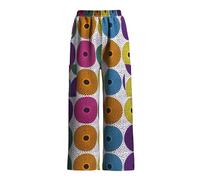Pantalon Large Taille Haute imprimé Africain ciré avec Taille élastique (FR/ES, Alpha, 3XL, Regular, FP6484)